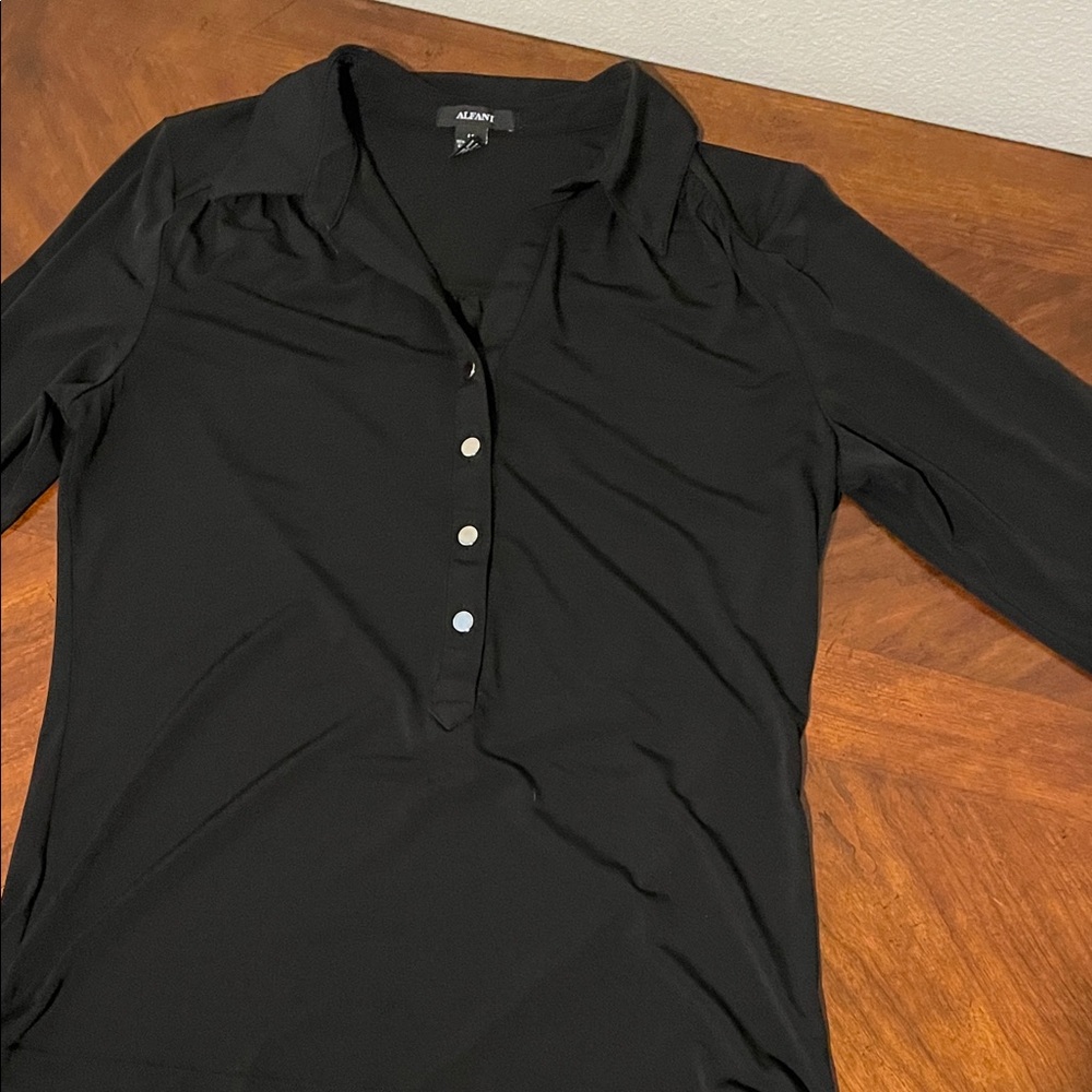 Alfani Black Button Down Shirt